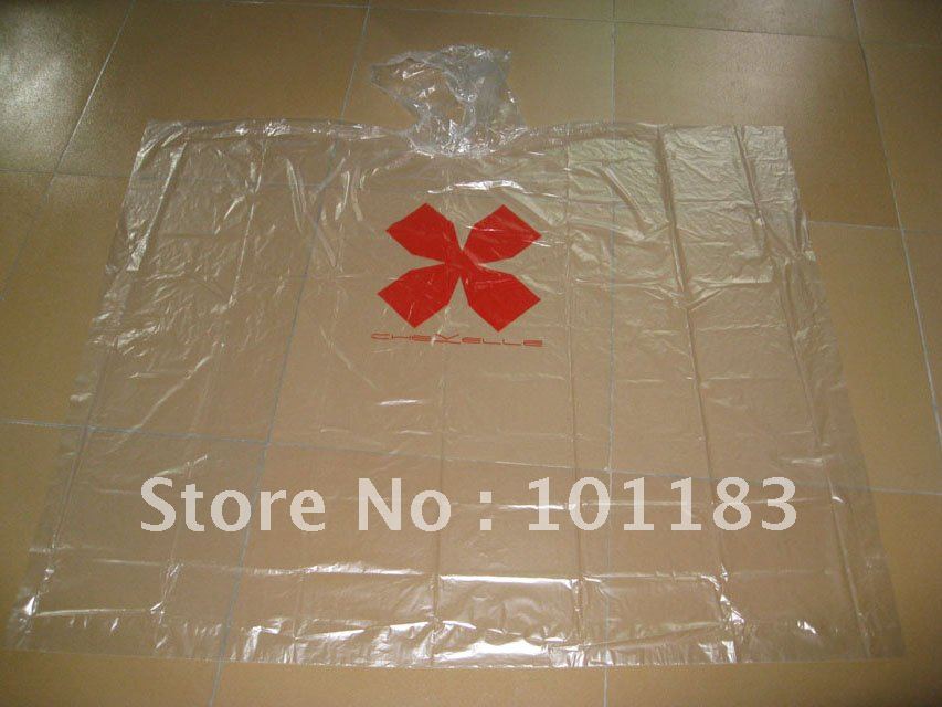 0.03mm transparent rainwear/ PE poncho/Disposable Raincoat