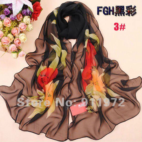 0 HQJ10007 2012 new fashion womens scarf candy color printed long scarves silkn best charm hot sell 10pcs/lot solid color rose