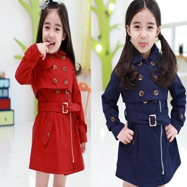 009 trend female child trench overcoat outerwear 2 sistance blue p52 5
