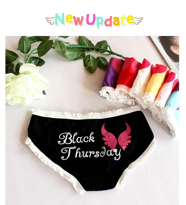 01 Free Shipping Wholesale 7 PCS/lot Sexy Cotton Women Panties Lace Briefs Fashion Rainbow 7 Days Week Underwear Multicolor