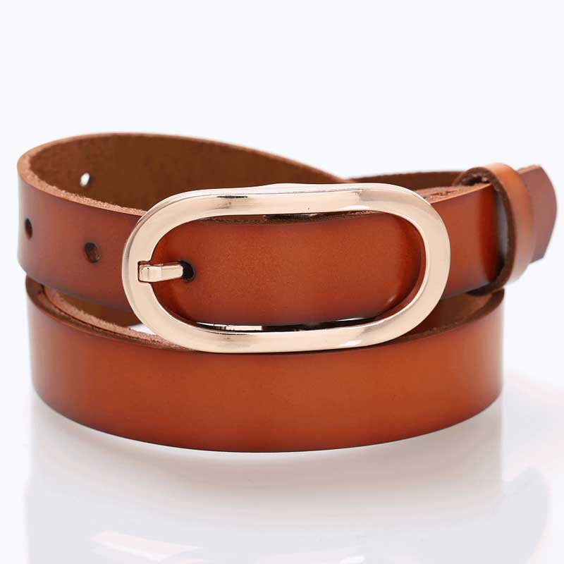 015 women's cowhide genuine leather belt strap belt thin belt strap female brief all-match paintless