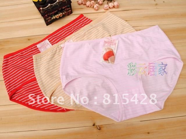 0232 plus size panty high quality 100% cotton panties mid waist panties quinquagenarian female panties