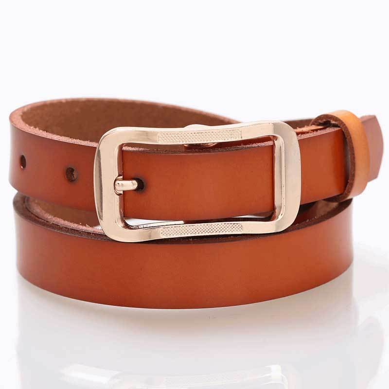 052 Women genuine leather belt fashion strap cowhide women's thin belt strap belt brief