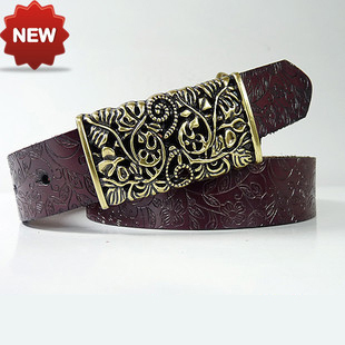 0558 european version of the white strap genuine leather women's thin belt casual vintage decoration waist belt p238