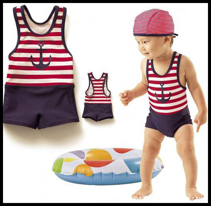 06-008 2013 new Sailor style childrens swemwear for boys boys swimsuit children's swimsuit Free shipping