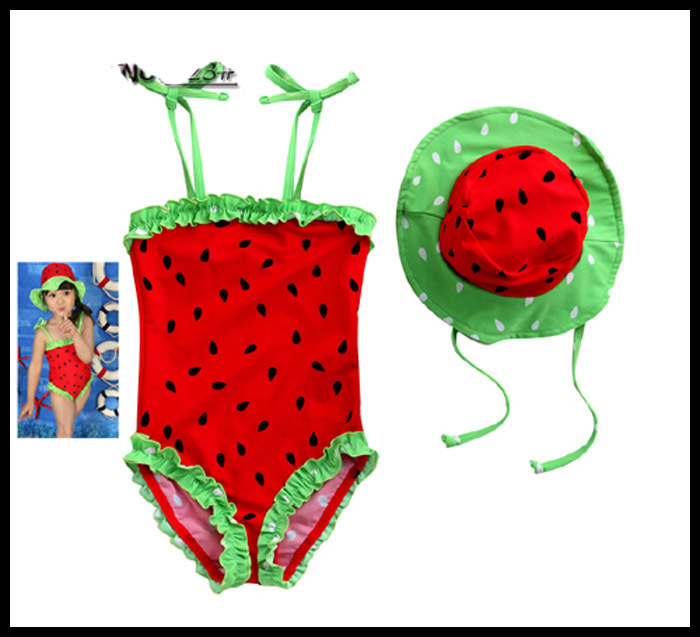 06-026 2013 new Watermelon style childrens swemwear for girls girl bikini swimsuit children's swimsuit Free shipping
