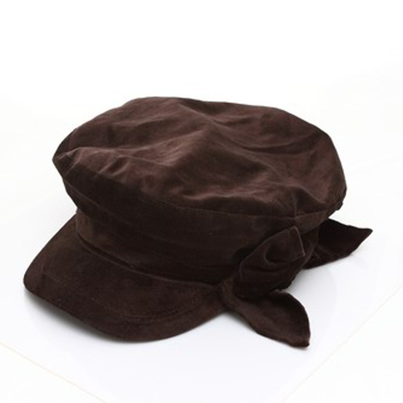 073 autumn and winter hat female knitting wool hat autumn and winter hat bow women's painter cap