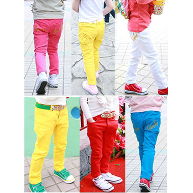 086 2012 shaka elastic child trousers all-match candy children's pants