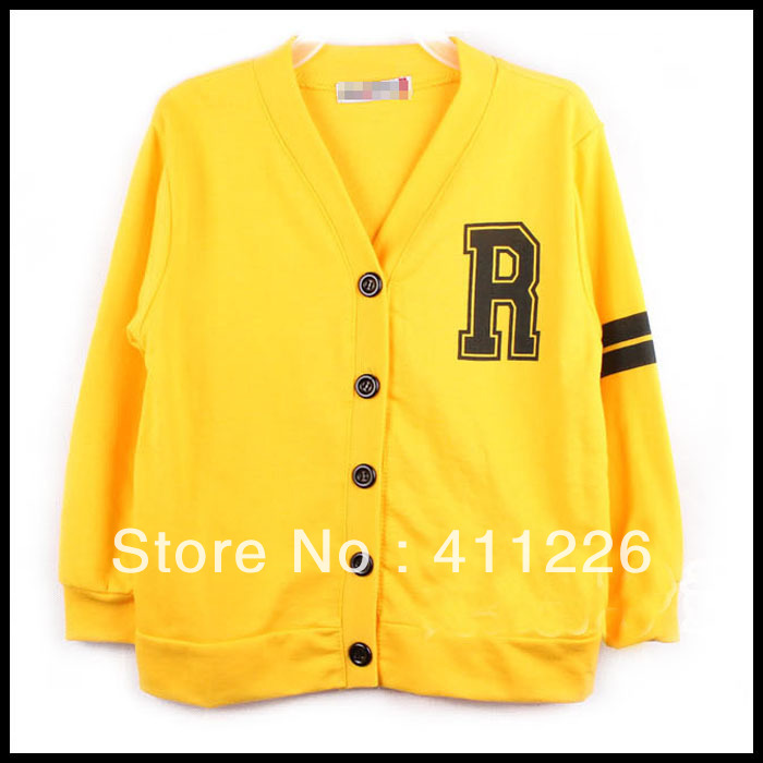 09-018 2013 new  Letter R cardigan children's hoodies for boys and girls children hoodie Free shipping