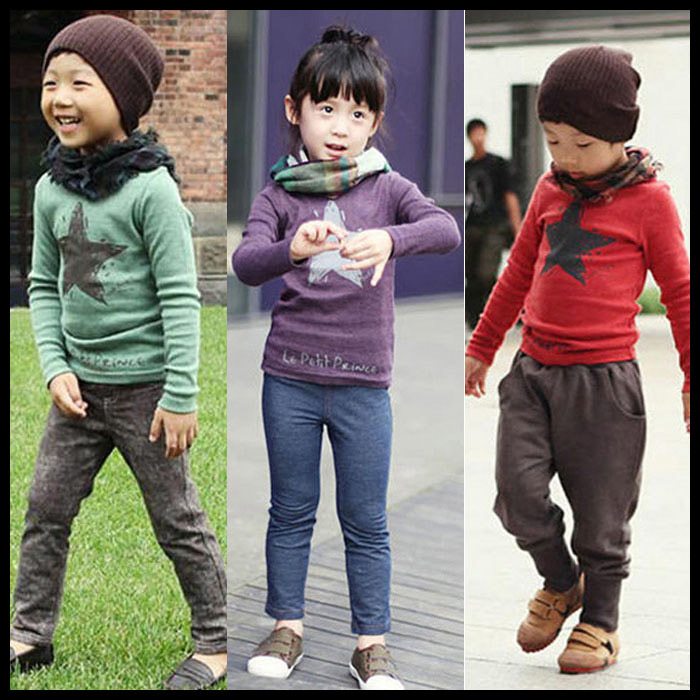 09-149 2013 new ( 4pcs/lot) Star pattern highneck Bottoming shirt for boys and girls, hoodies kids FREE SHIPPING