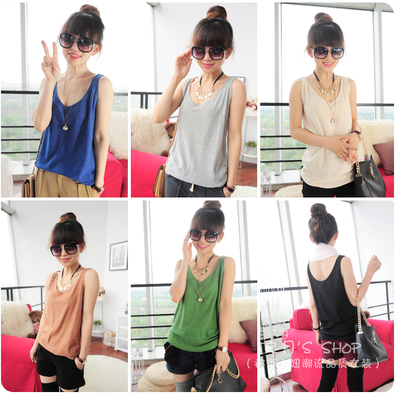 09.26 2012 autumn all-match basic sleeveless vest Women sweater hss3245