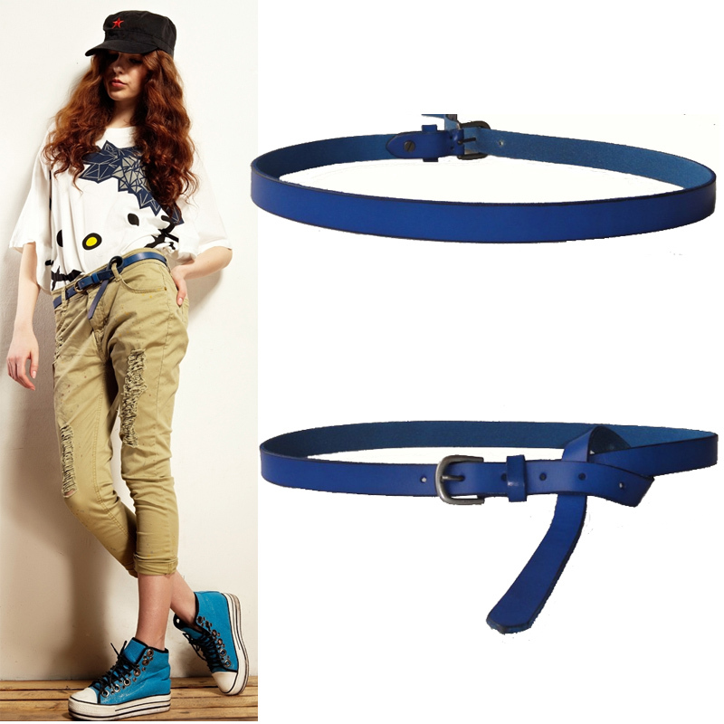 0975 belt women's lengthen tieclasps first layer of cowhide genuine leather all-match decoration genuine leather 2012