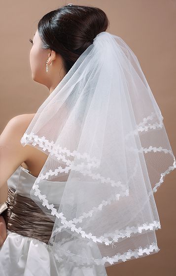 1.5 Meters Computer Laciness Veils Long Design Bridal Veil Free Shipping