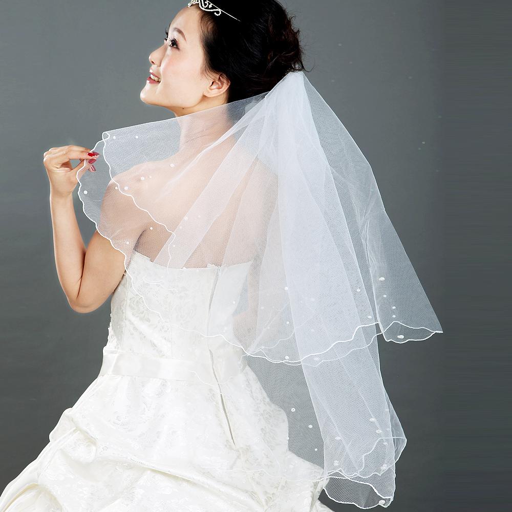 1.5 meters pearl veil bridal veil t-204 hot-selling