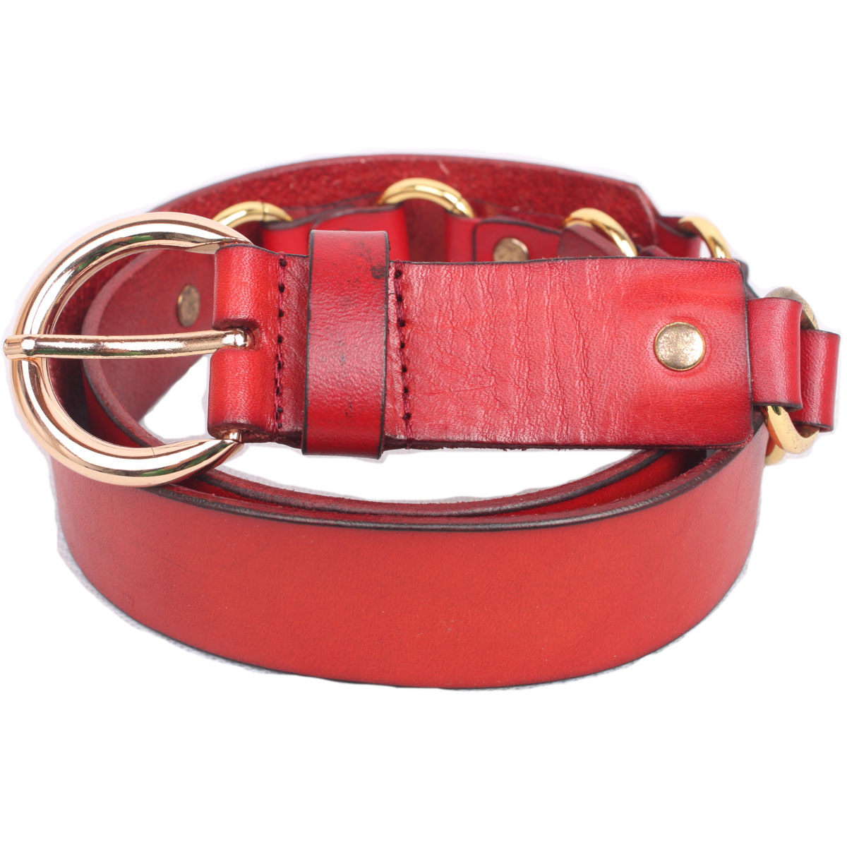 1 belt female genuine leather sweet all-match denim cowhide strand space ring strap fashion decoration fashion
