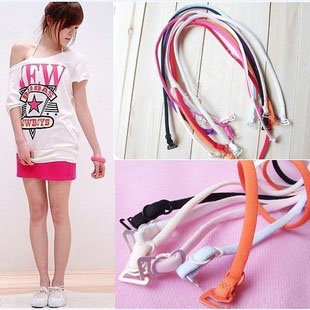 1 candy color bra shoulder strap underwear halter-neck shoulder strap multicolor