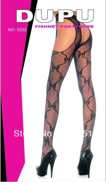1 dozen(6 pairs of a dozen)Free shopping Good quality stockings Diamond mesh Open Sexy butt pantyhose,Black  5042