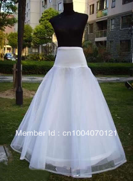 1 Hoop White bridal hoops crinoline petticoat skirt slip ivory  XSG001