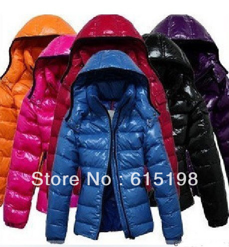 1 pcs women's down parka down jacket ladies winter warm hooded overcoat beautiful ladies' jacket 6colors to choose top quality