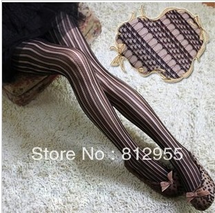 1 Piece 2013 New arrival,Fashion sexy pantyhose ultrathin striped silk stockings,Free Shipping