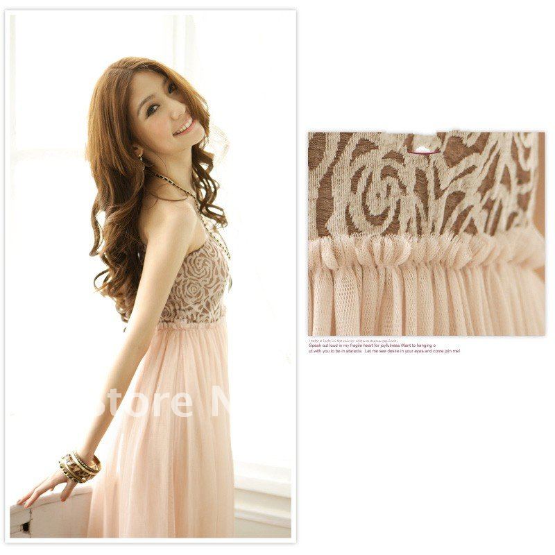 1 Piece Best Selling!! sexy New Women's Ladies Off Shoulder Gauze Tube Long Dress Skirt+Free shipping