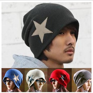 1 Piece Free Shipping New Fashion Men's Knitting Hat Winter Cotton Beanie Cap 7 Colors Retail