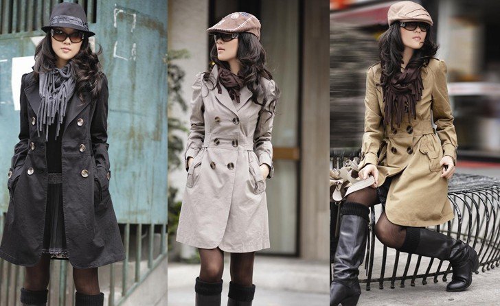 1 Piece Free Shipping,Women's Slim Fit Double-breasted Trench Coat,Casual Long Outwear,3 Colors,Free Size,FWO10062