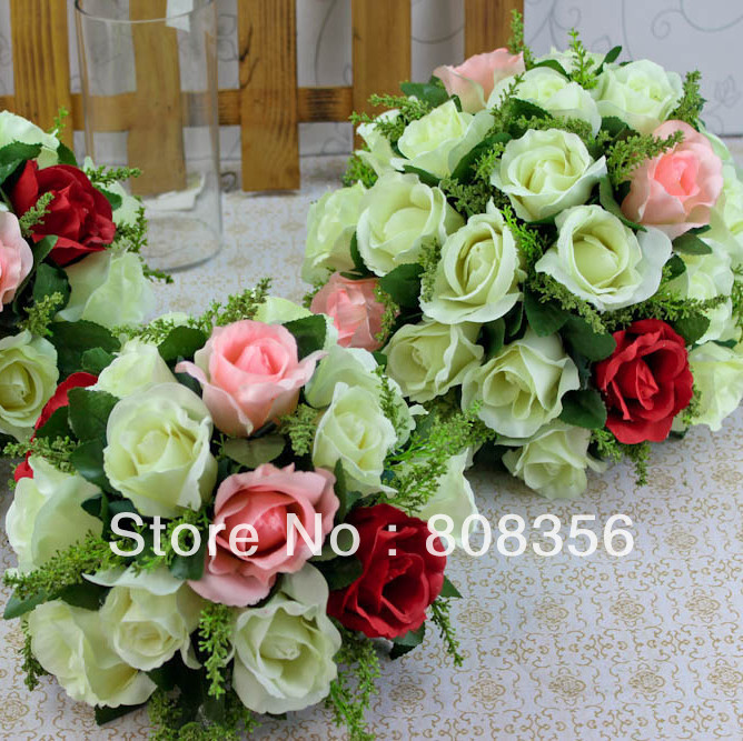 1 piece Wedidng Bouqet Artificial Silk Flower bush 27-30cm/10.63"-11.81" Wdding Floral favors Home Decorations