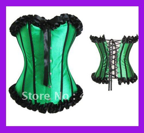 1 set free shipping !! Sexy corset, Sexy Satin boned CORSET Bustier 5 color