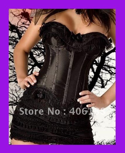 1 set free shipping !! Sexy corset, Sexy Satin boned CORSET Bustier