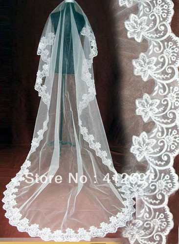 1 Tier white bridal Veil Cathedral wedding Veil Length 220 CM /bridesmaid dress
