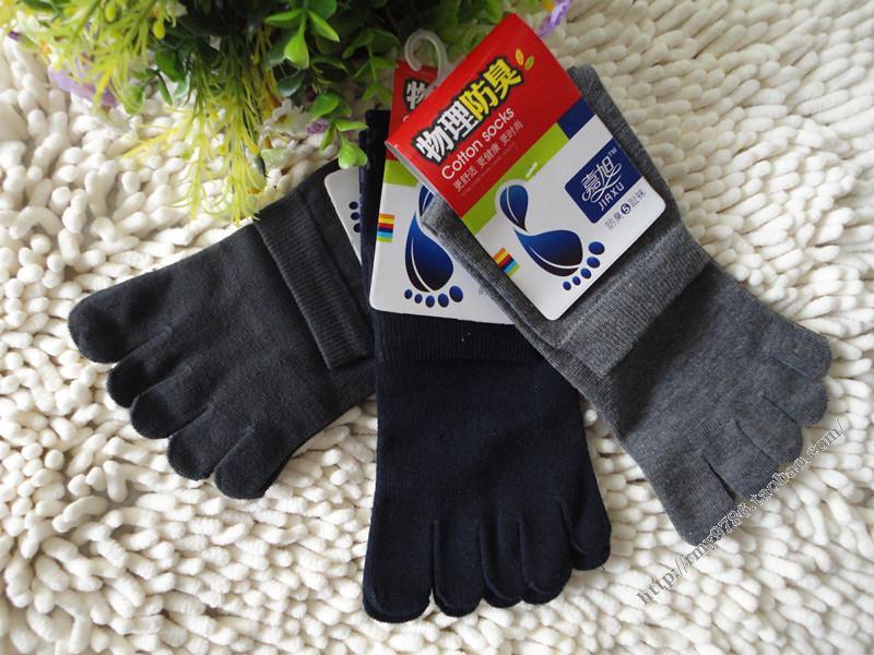 10 double 100% cotton male women's toe socks autumn short five-toe socks male five-toe socks