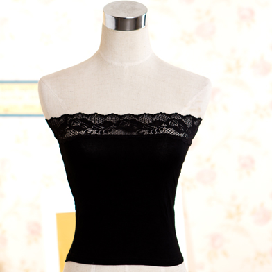 ($10 off $20) long design tube top classic all-match tube top lace brief sexy tube top