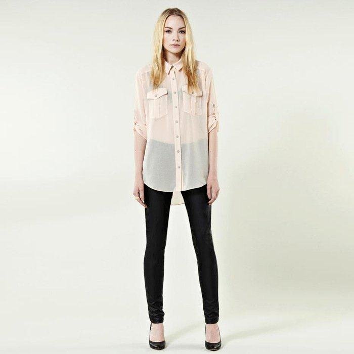 10$ off per 80$ order 2012 NEW, dropship wholesale EUR style chiffon long sleeve women's tops blouse