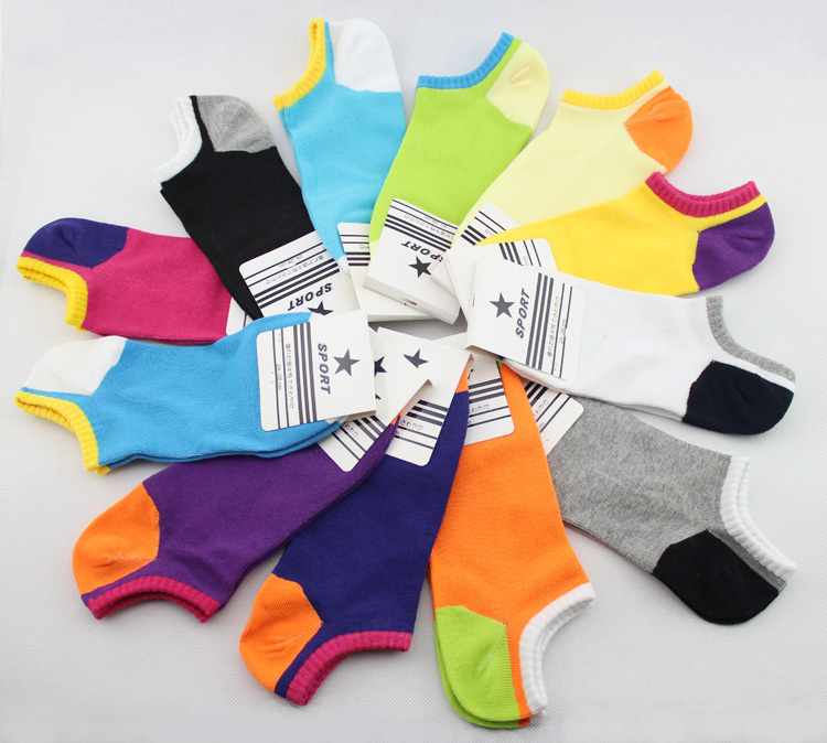 10 pair of socks male women's 100% cotton anti-odor unisex fashion multicolor autumn and winter socks sock slippers invisible