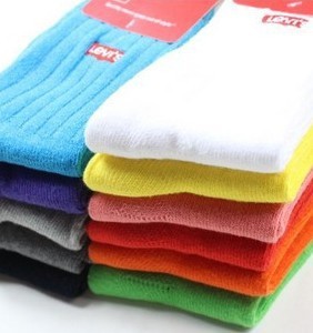 10 pairs a lot colors send randomly Free Shipping For Sock thick sport candy color cotton sock