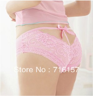 10 pcs bathing cloth+ Lace Pierced Butterfly sexy underwear princess ladies panties butterfly tie with lace briefs free shipping