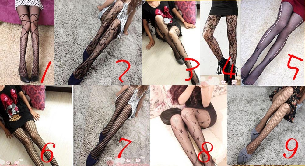 10 pcs/lot Black Fishnet Lady Pantyhose Sexy Tights Stockings Clubwear free shipping