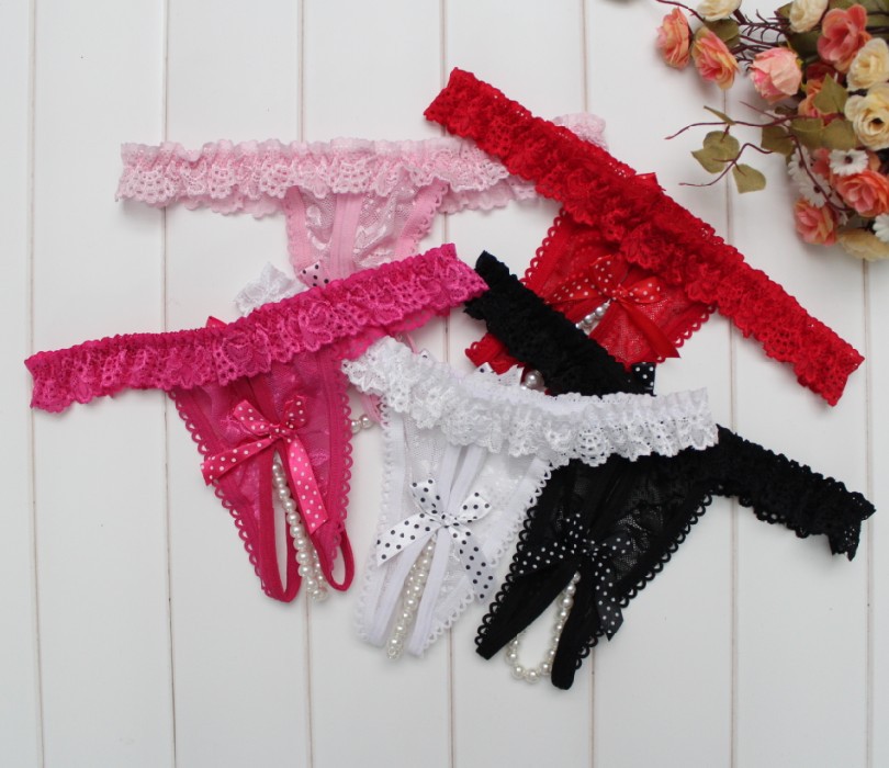 10 pieces 9629 Women's Sexy Panty Briefs Lingerie Lace Beads Underwear