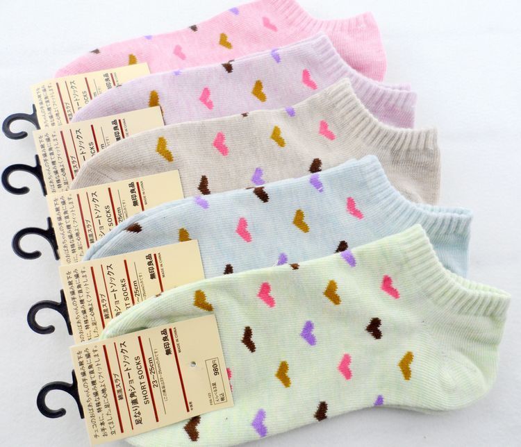 10 socks love style women's  slippers sock 100% cotton summer socks    wholesale