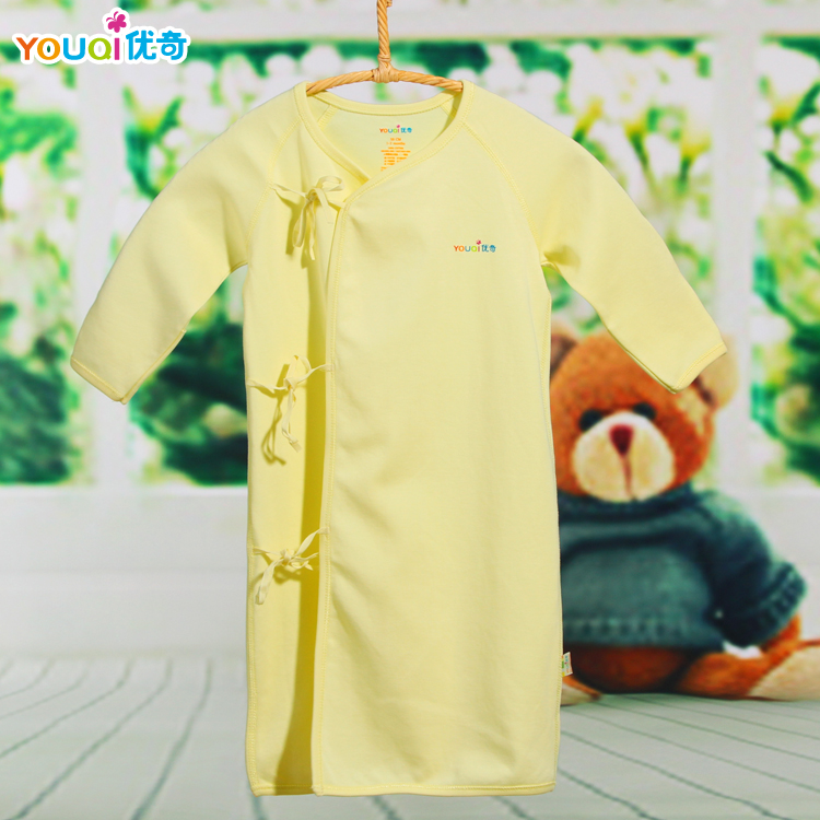 100% cotton baby newborn clothes autumn and winter baby 100% cotton bandage sleepwear robe enys010