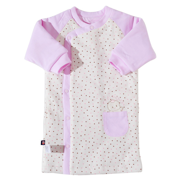 100% cotton baby robe autumn and winter cotton-padded baby clothes newborn padded strap
