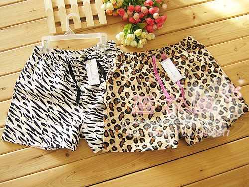 100% cotton flannelet leopard print home shorts lounge pants beach pants bloomers diy