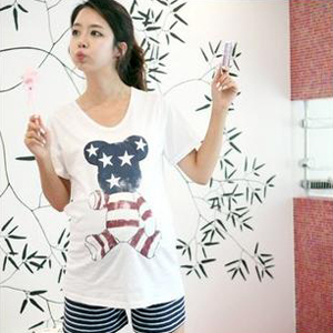 100% cotton maternity clothing summer loose maternity t-shirt top 2