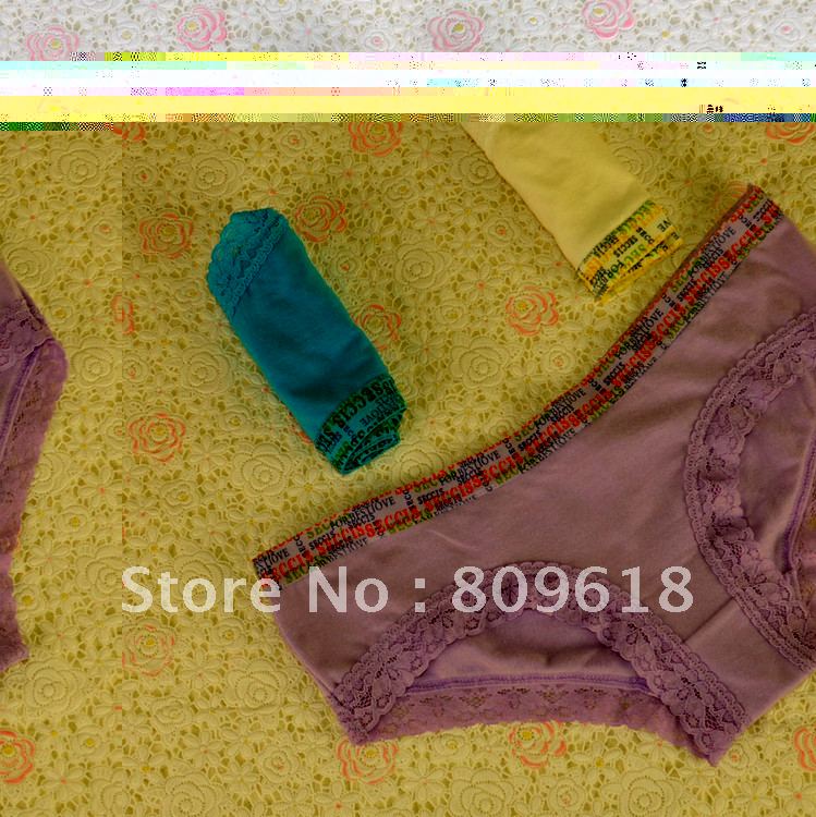 100% cotton panty female stretch cotton briefs 100% cotton solid color women's panties,free shipping