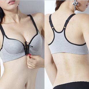 100% cotton push up bra front button vest sports type women's underwear