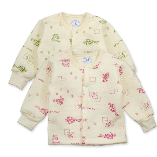 100% cotton thermal air layer double-breasted top baby lounge autumn and winter underwear