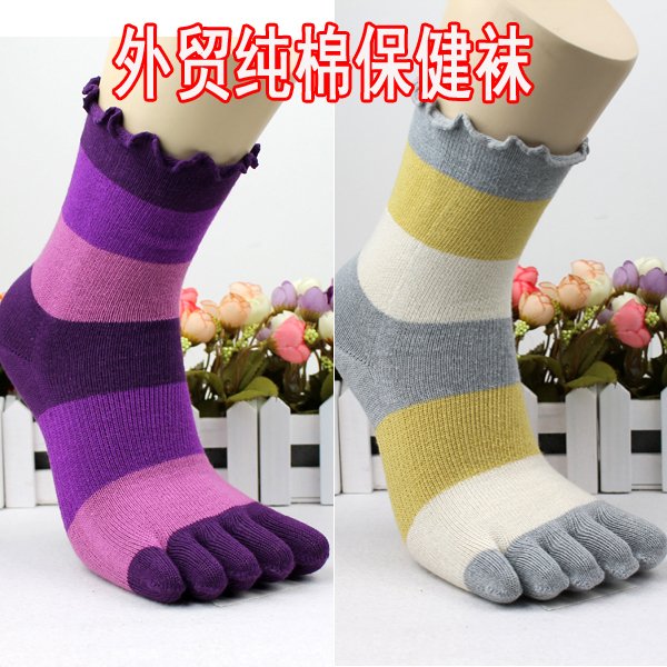 100% cotton toe socks socks 100% cotton socks female