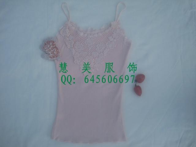100% cotton women's slim all-match spaghetti strap vest sexy crochet spaghetti strap vest basic shirt free shipping