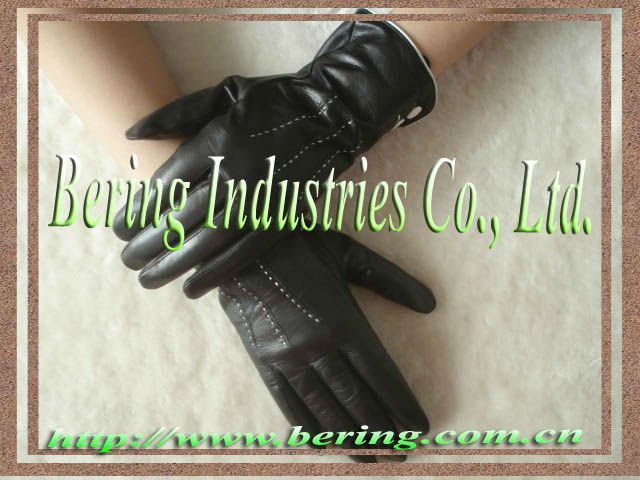 100% genuine leather fashion lady winter gloves